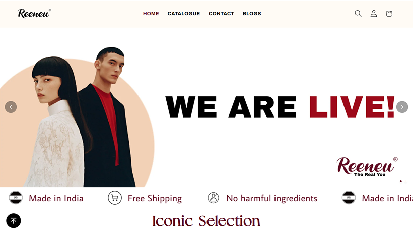 Reeneu Website's Screenshoot